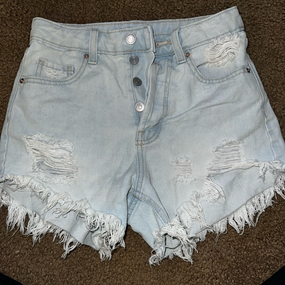 Distressed Denim Shorts